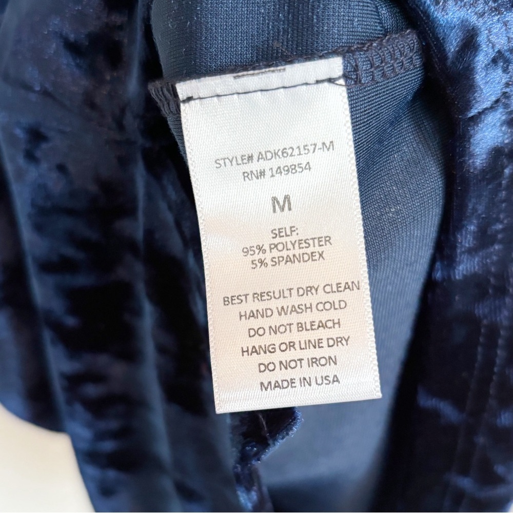 NWT Sage The Label Navy Crushed Velvet Dress - Picture 5 of 9